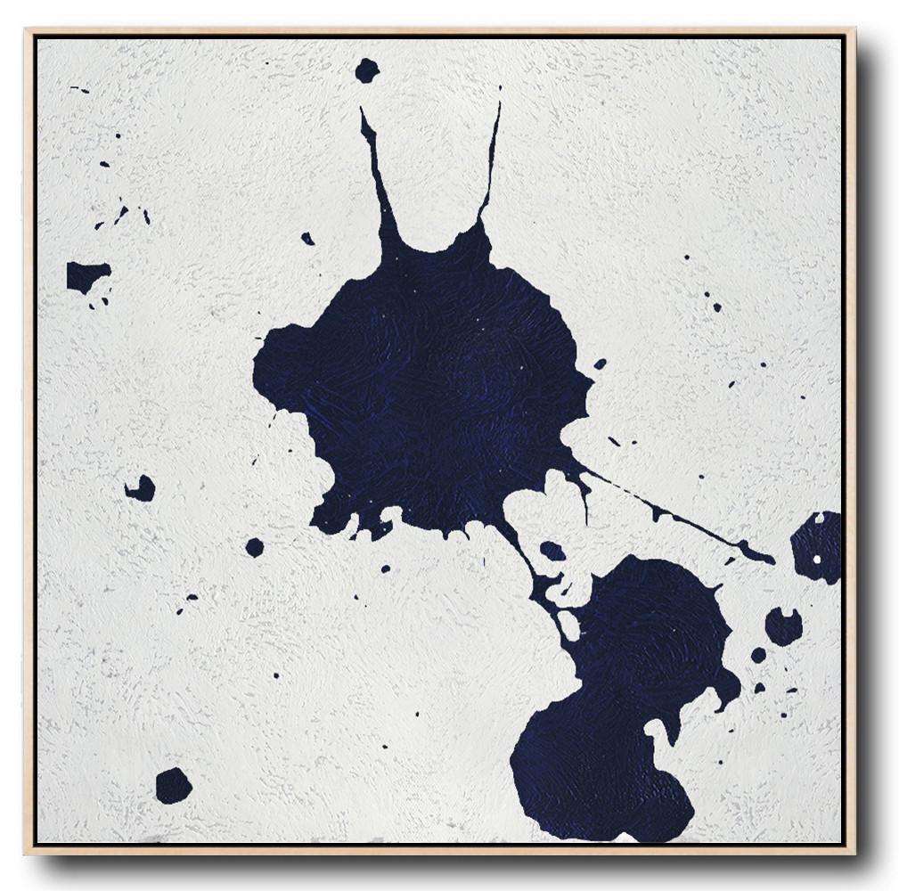 Navy and White Painting #NV77A - Click Image to Close